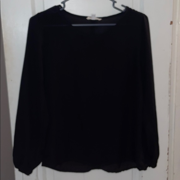 Sheer black long sleeved shirt - Picture 1 of 2